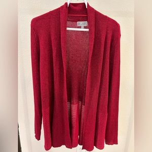Red JM Collection Cardigan Sweater
